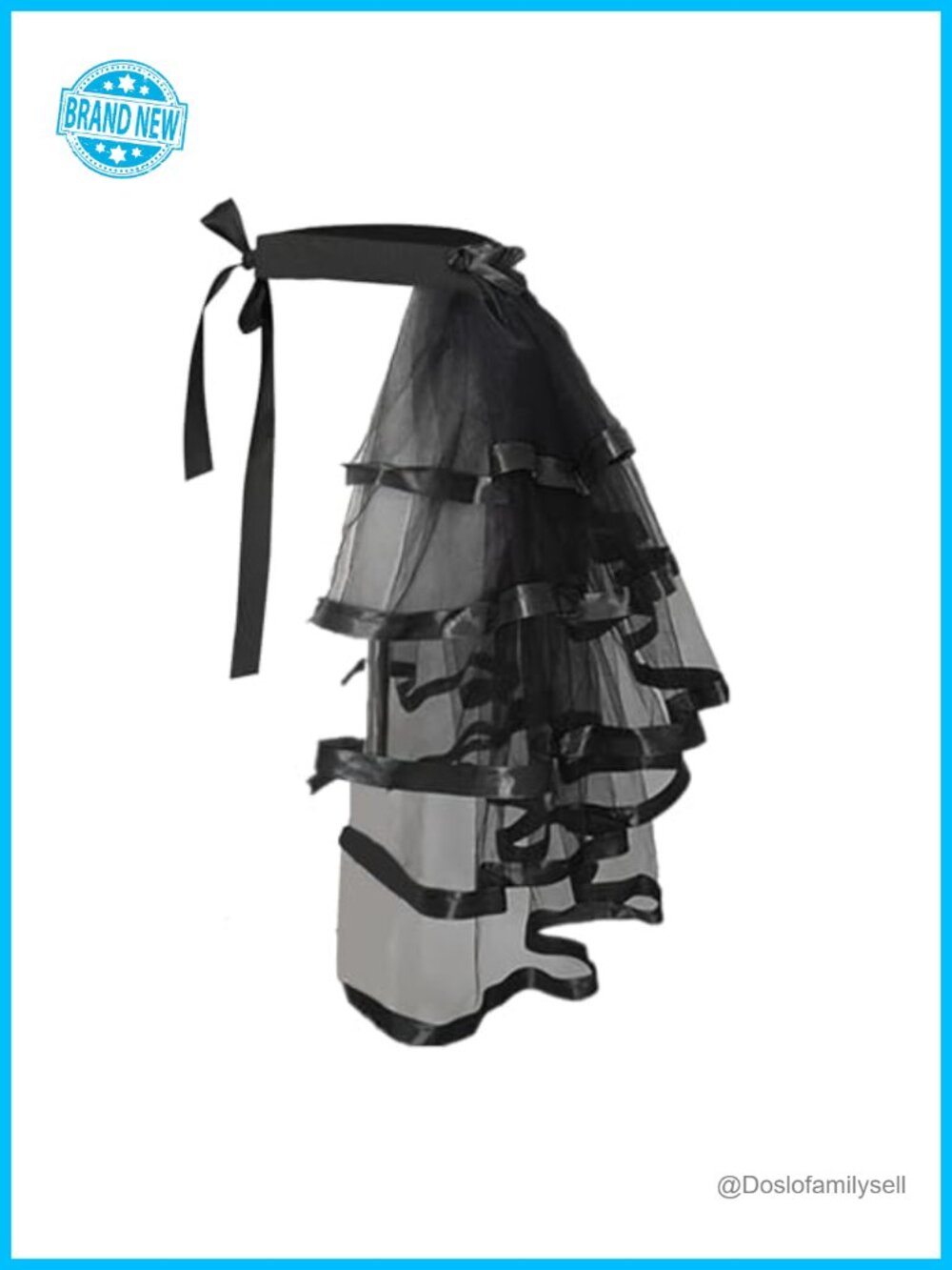 Steampunk Bustle Skirt Layered Tulle Tutu Overskirt Victorian Tie Belt Women